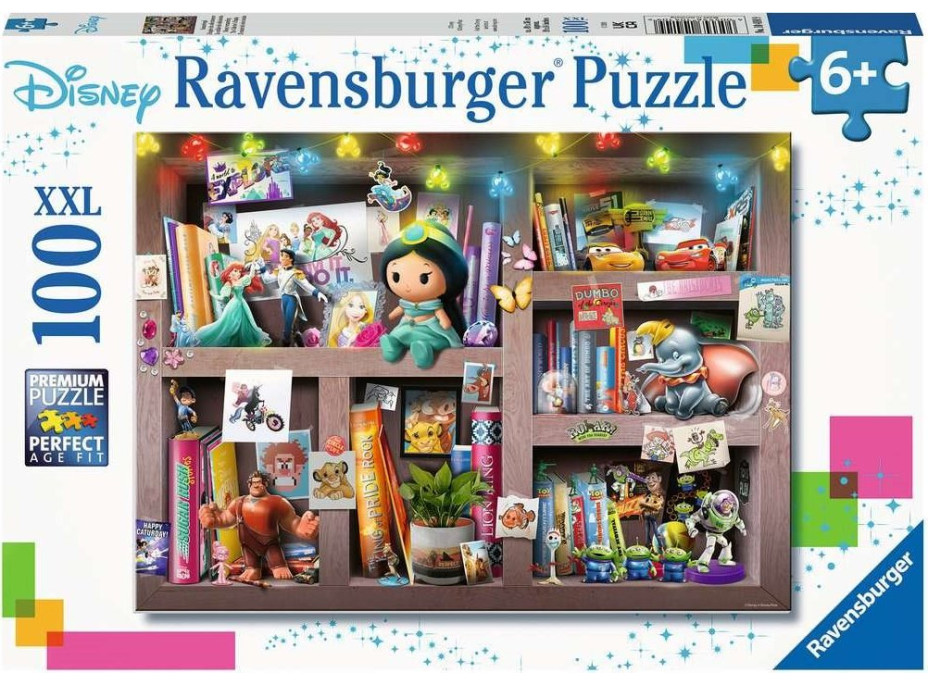 RAVENSBURGER Puzzle Knihovna Disney pohádek XXL 100 dílků