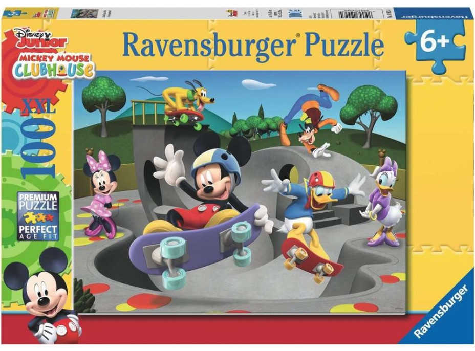 RAVENSBURGER Puzzle Mickey & Minnie: Ve skate parku XXL 100 dílků