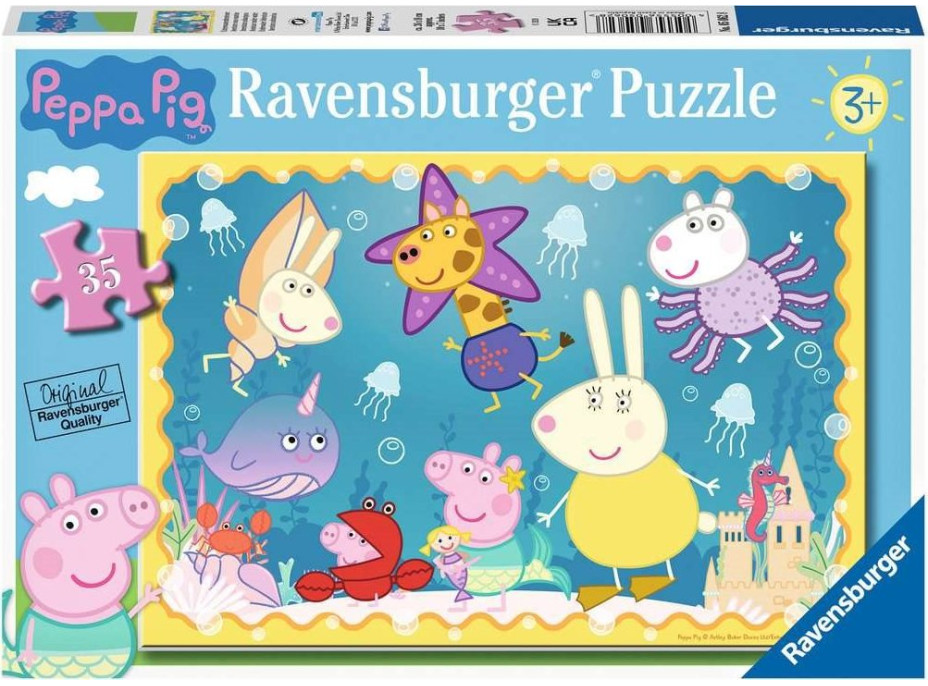 RAVENSBURGER Puzzle Prasátko Peppa 35 dílků