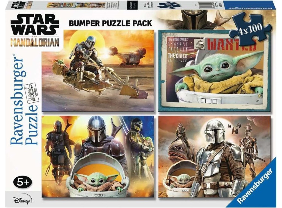 RAVENSBURGER Puzzle Star Wars: Mandalorian 4x100 dílků