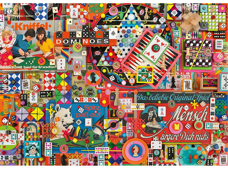 SCHMIDT Puzzle Vintage: Stolní hry 1000 dílků