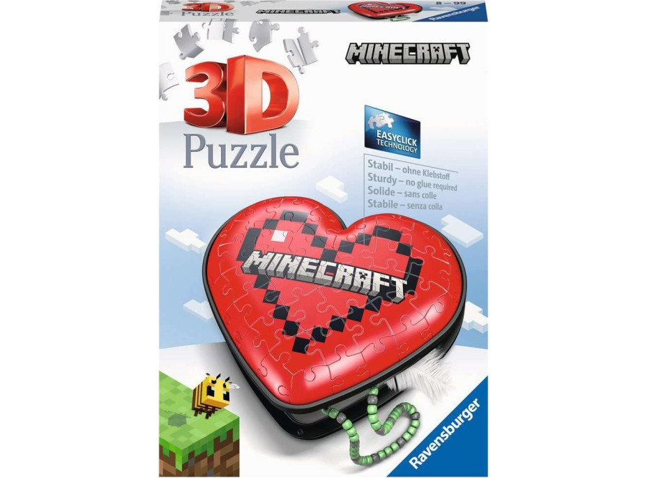 RAVENSBURGER 3D puzzle Srdce Minecraft 54 dílků