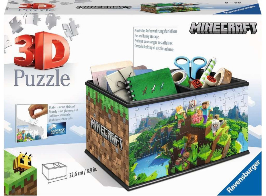 RAVENSBURGER 3D puzzle úložný box: Minecraft 216 dílků