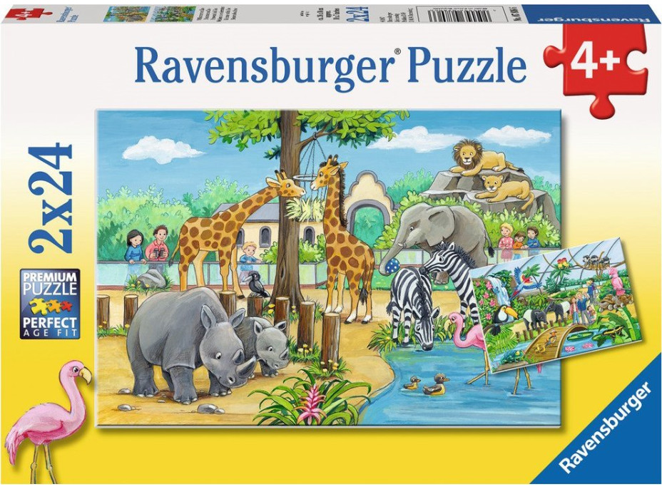 RAVENSBURGER Puzzle Vítejte v Zoo 2x24 dílků