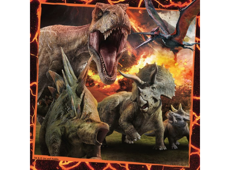 RAVENSBURGER Puzzle Jurský svět: Instinkt lovce 3x49 dílků