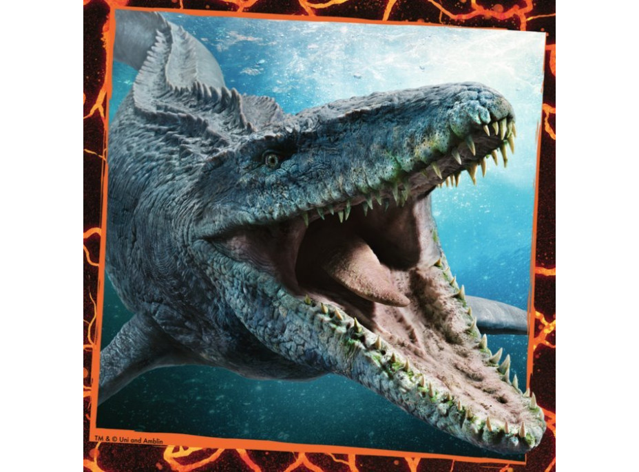 RAVENSBURGER Puzzle Jurský svět: Instinkt lovce 3x49 dílků