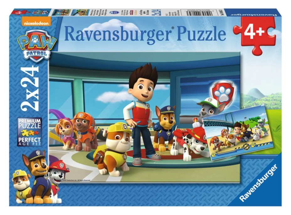 RAVENSBURGER Puzzle Tlapková patrola: Čmuchalové 2x24 dílků