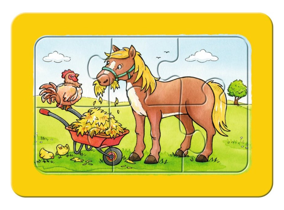 RAVENSBURGER Moje první puzzle Zvířecí kamarádi 3x6 dílků