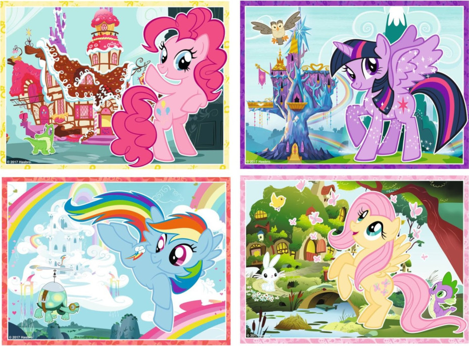 RAVENSBURGER Puzzle My Little pony 4v1 (12,16,20,24 dílků)
