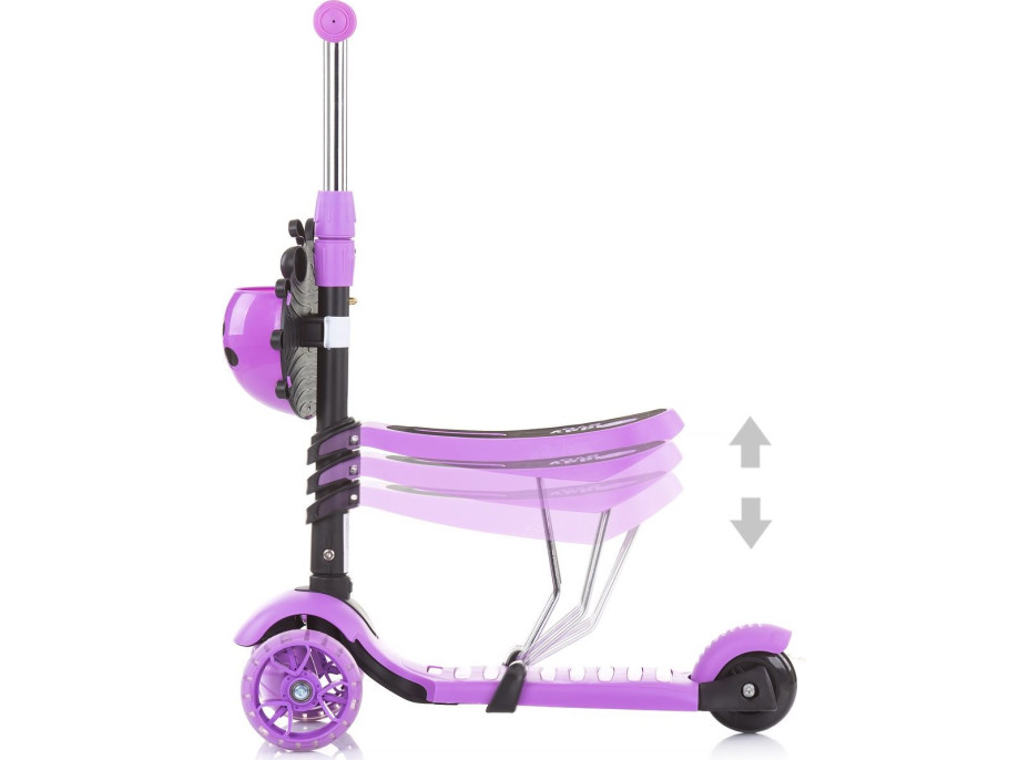 CHIPOLINO Koloběžka Kiddy Evo 2v1 Violet