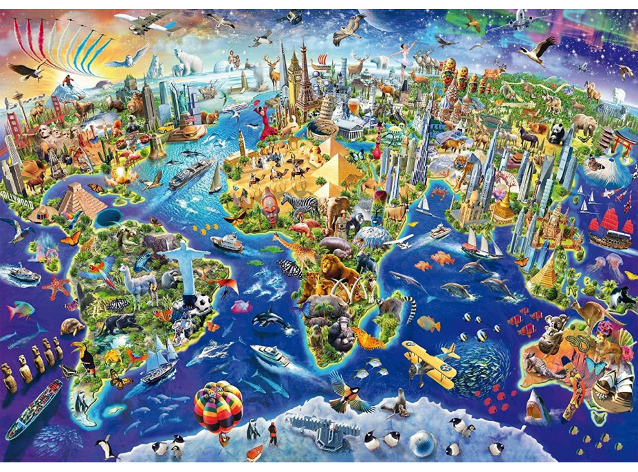 SCHMIDT Puzzle Objevuj svět 1000 dílků