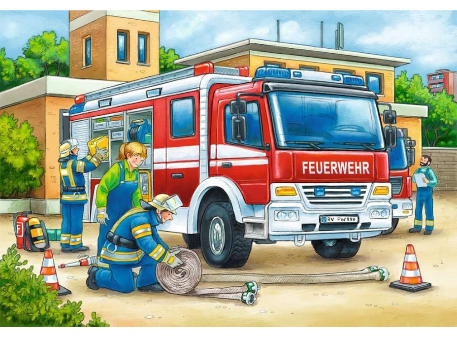 RAVENSBURGER Puzzle Policie a hasiči 2x12 dílků