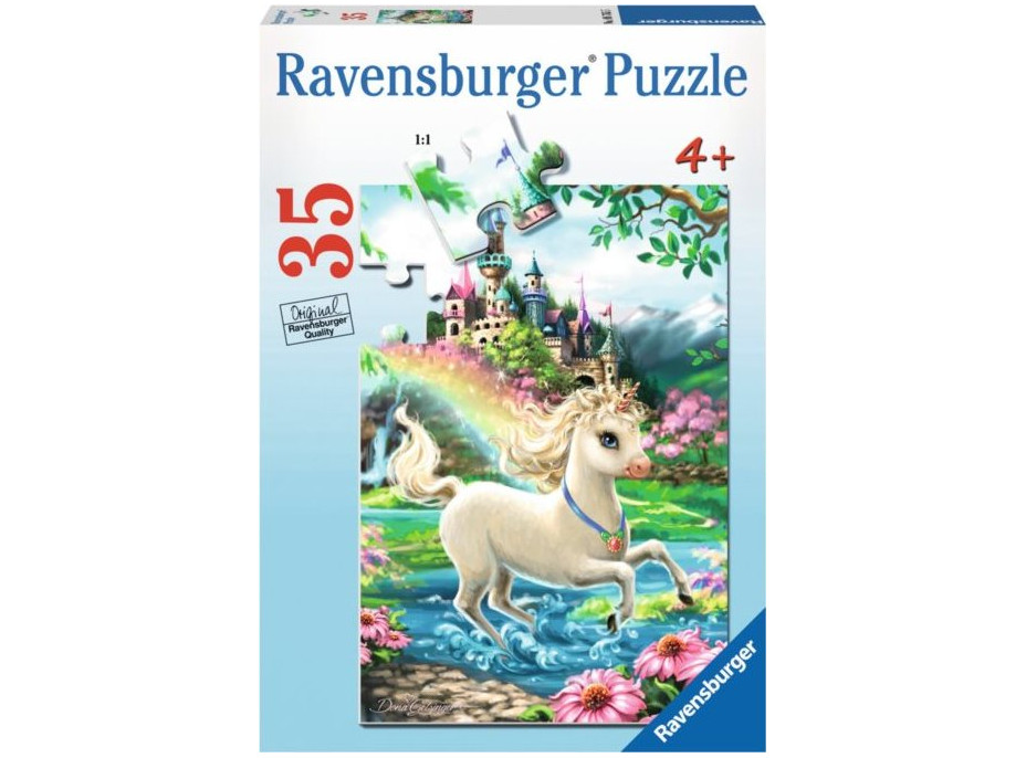 RAVENSBURGER Puzzle Zámek jednorožce 35 dílků