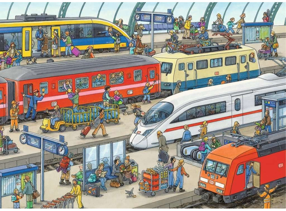 RAVENSBURGER Puzzle Železniční stanice 60 dílků