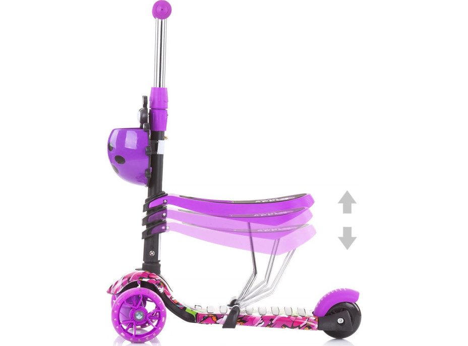 CHIPOLINO Koloběžka Kiddy Evo 2v1 Purple Graffiti