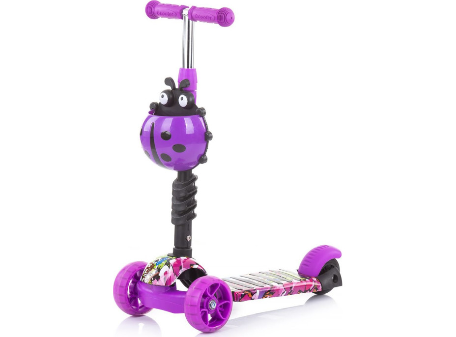 CHIPOLINO Koloběžka Kiddy Evo 2v1 Purple Graffiti