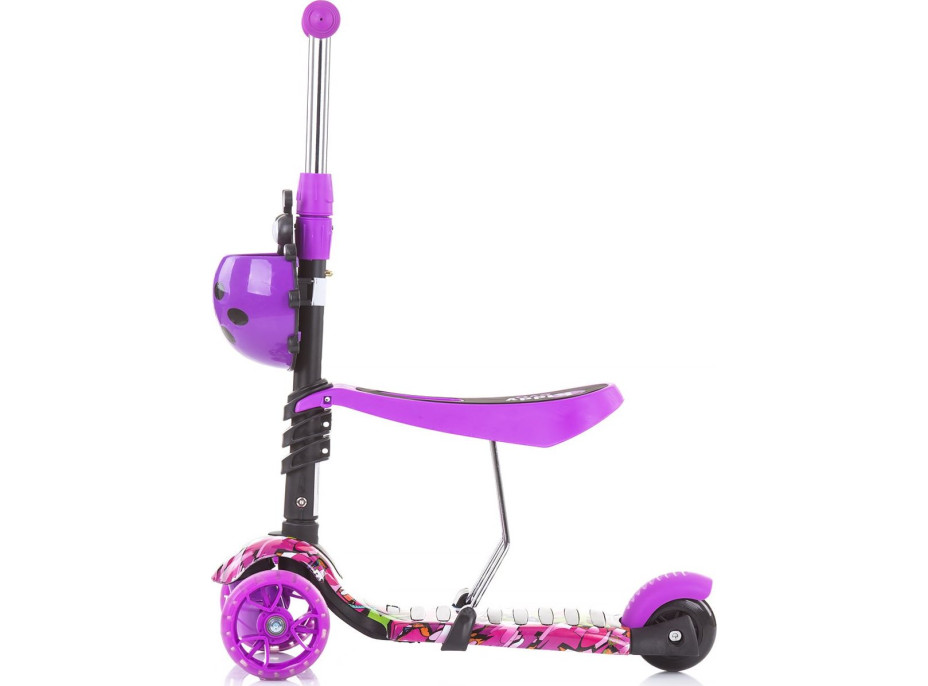 CHIPOLINO Koloběžka Kiddy Evo 2v1 Purple Graffiti