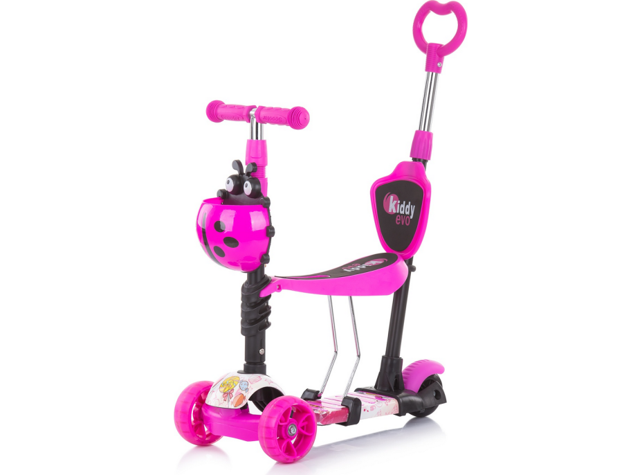 CHIPOLINO Koloběžka s vodící tyčí Kiddy Evo 3v1 Lollipop