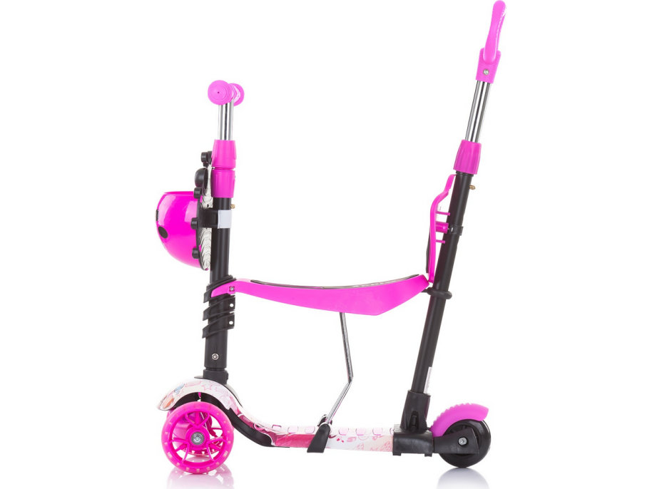 CHIPOLINO Koloběžka s vodící tyčí Kiddy Evo 3v1 Lollipop