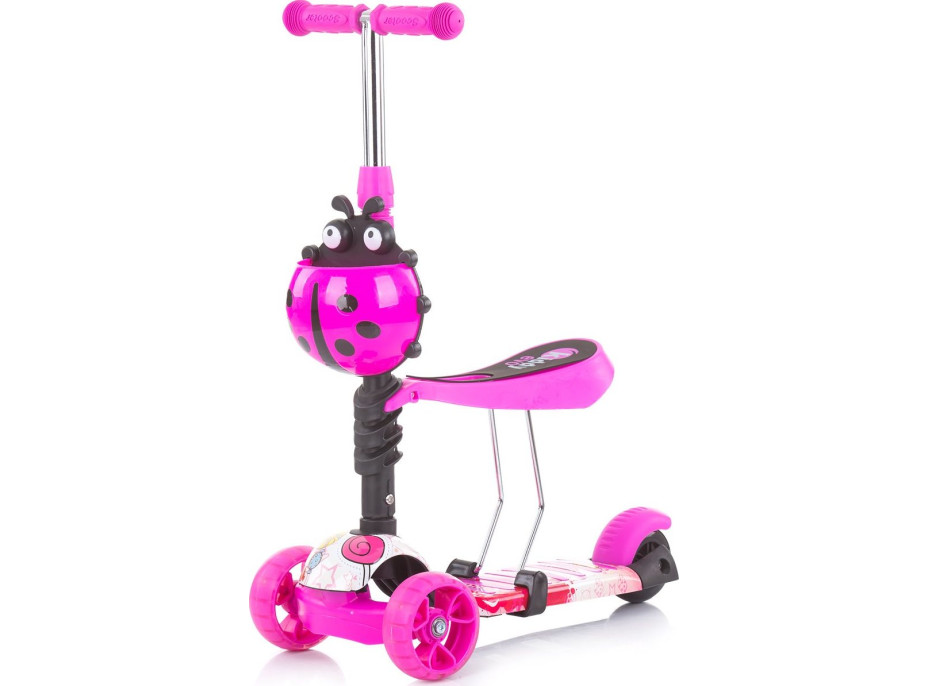 CHIPOLINO Koloběžka s vodící tyčí Kiddy Evo 3v1 Lollipop
