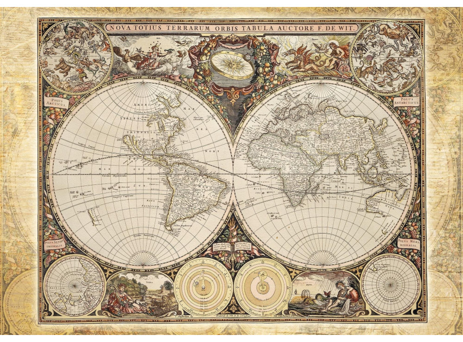 SCHMIDT Puzzle Historická mapa světa 2000 dílků