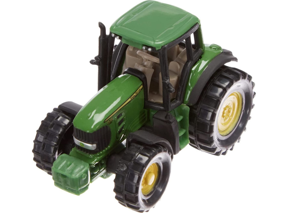 SCHMIDT Puzzle John Deere Traktor s řezačkou 100 dílků + model SIKU