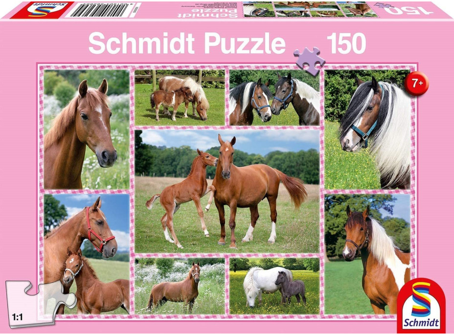 SCHMIDT Puzzle Nádherní koně 150 dílků