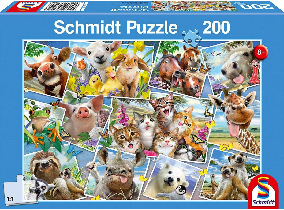 SCHMIDT Puzzle Zvířecí selfie 200 dílků