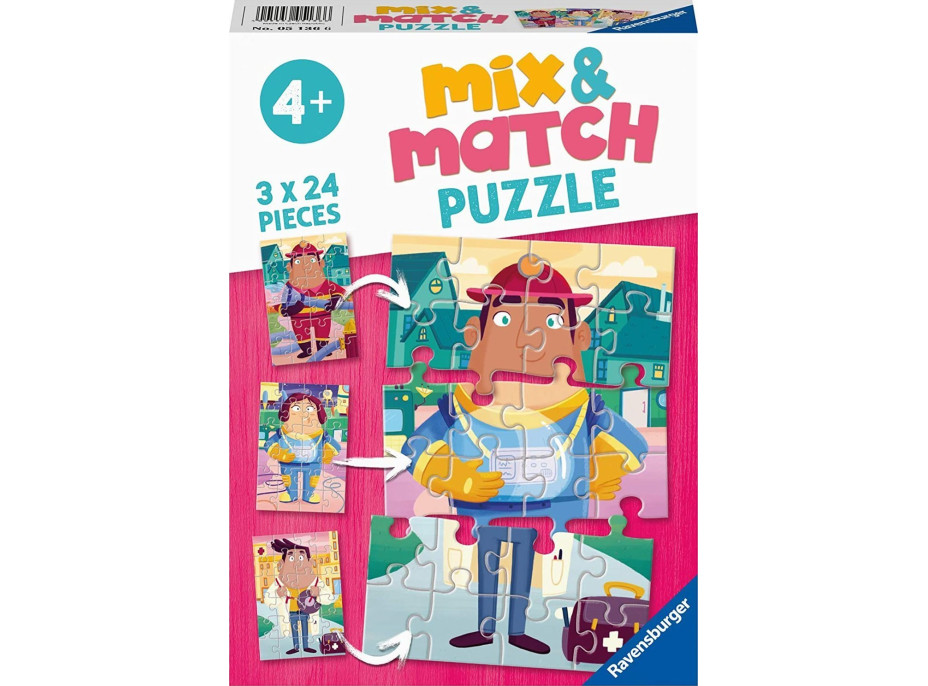 RAVENSBURGER Puzzle Mix&Match: Moje oblíbené povolání 3x24 dílků