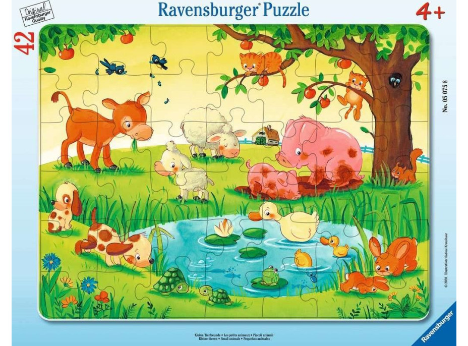 RAVENSBURGER Puzzle Zvířátka u rybníka 42 dílků