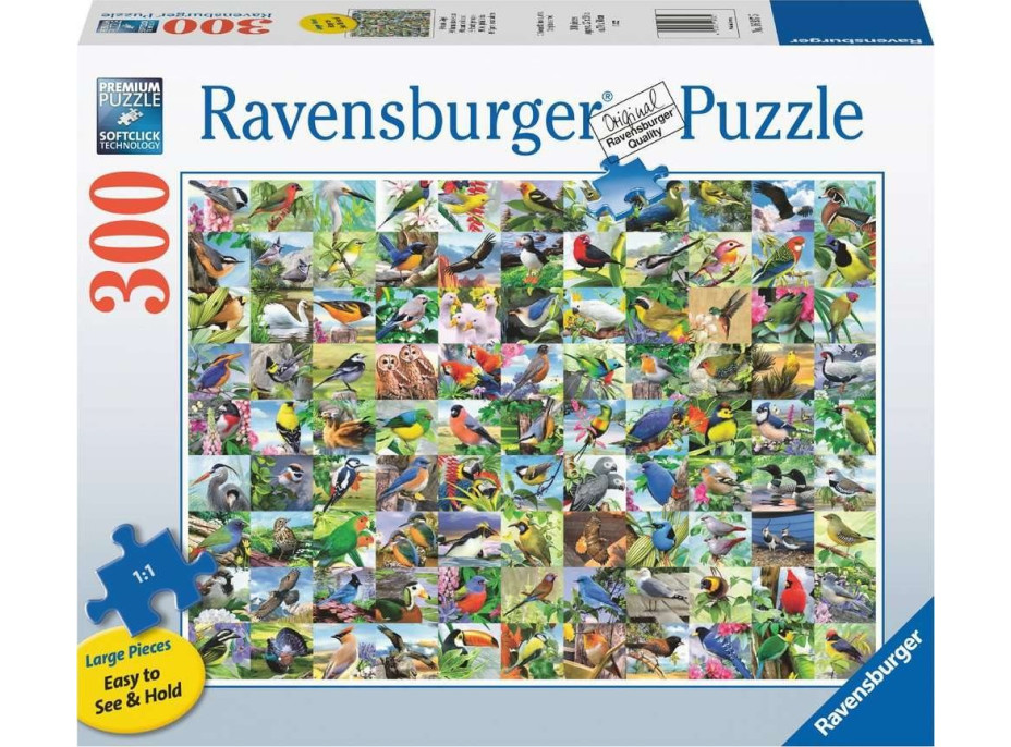 RAVENSBURGER Puzzle 99 úchvatných ptáků EXTRA 300 dílků
