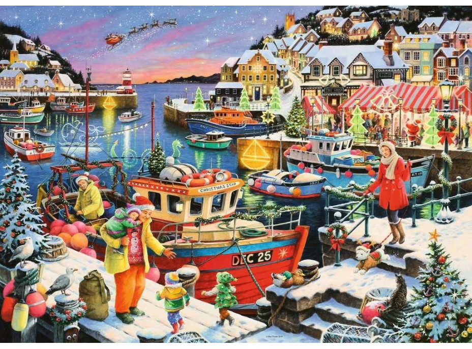 RAVENSBURGER Puzzle Na Vánoce doma 1000 dílků