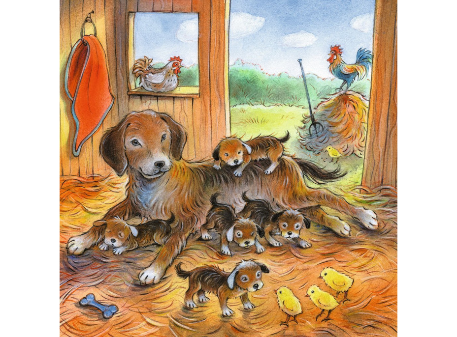 RAVENSBURGER Puzzle Zvířecí mazlení 3x49 dílků