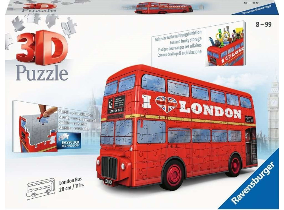 RAVENSBURGER 3D puzzle Londýnský autobus Doubledecker 216 dílků