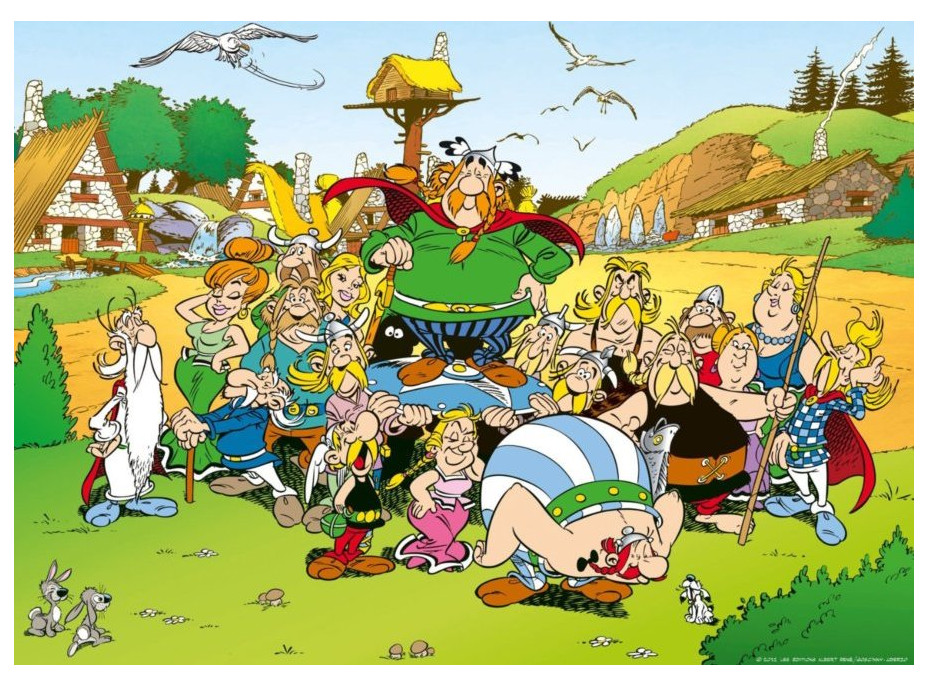 RAVENSBURGER Puzzle Asterix a Obelix: Vesnička 500 dílků