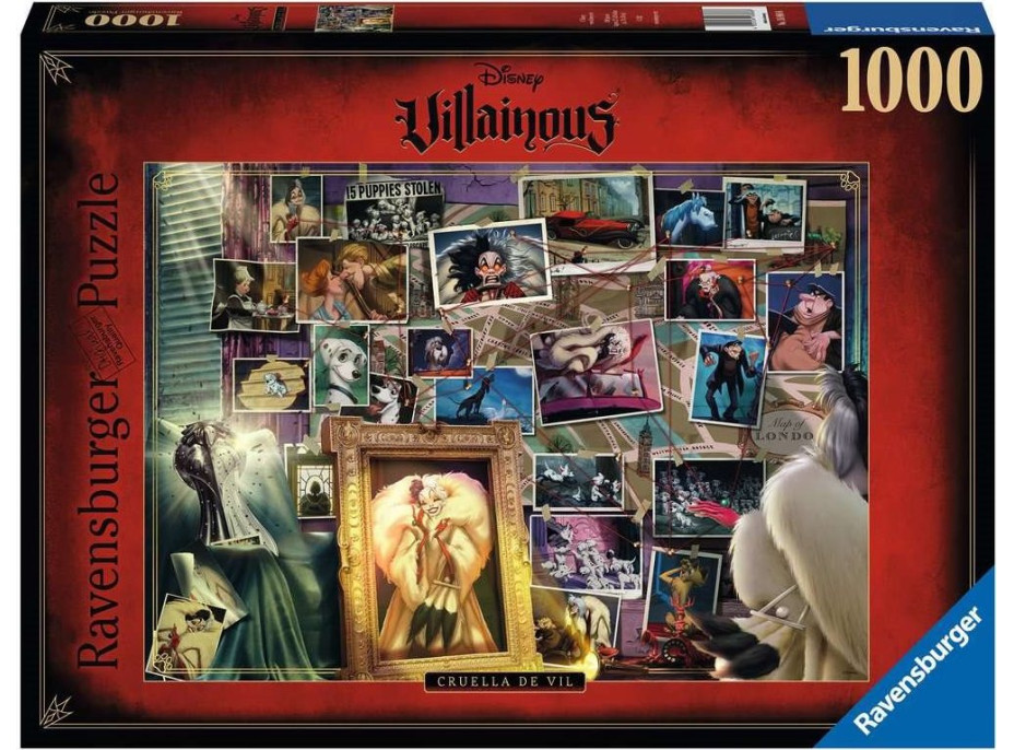 RAVENSBURGER Puzzle Disney Villainous: Cruella de Vil 1000 dílků