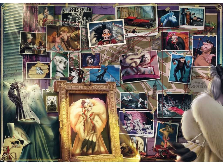 RAVENSBURGER Puzzle Disney Villainous: Cruella de Vil 1000 dílků