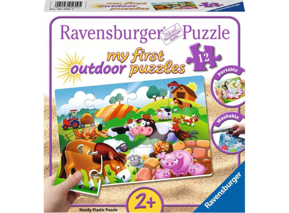 RAVENSBURGER Moje první outdoor puzzle Zvířátka na farmě 12 dílků
