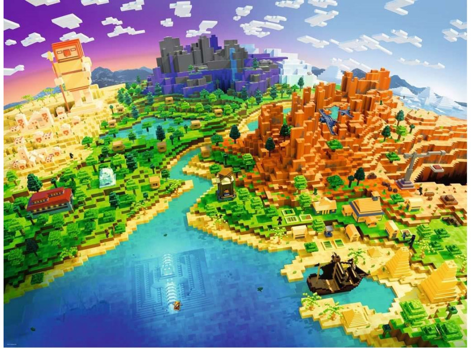 RAVENSBURGER Puzzle Minecraft: Svět Minecraftu 1500 dílků