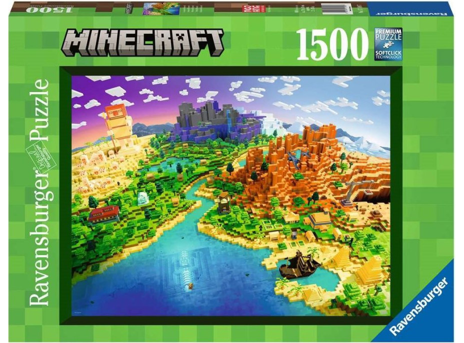 RAVENSBURGER Puzzle Minecraft: Svět Minecraftu 1500 dílků