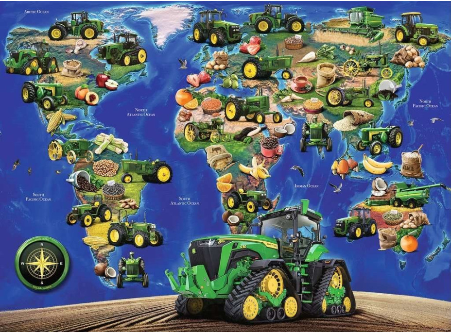 RAVENSBURGER Puzzle Svět John Deere XXL 300 dílků