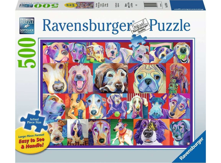 RAVENSBURGER Puzzle Ahoj pejsci XXL 500 dílků