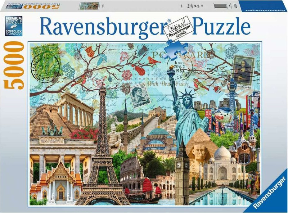 RAVENSBURGER Puzzle Velkoměsta - koláž 5000 dílků