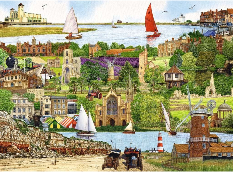 RAVENSBURGER Puzzle Útěk do Norfolku 500 dílků