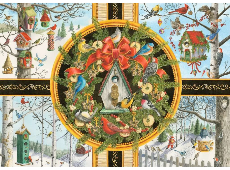 RAVENSBURGER Puzzle Vánoční zpěvné ptactvo XXL 500 dílků