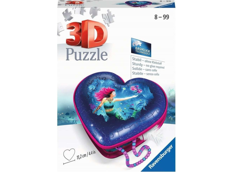 RAVENSBURGER 3D puzzle Srdce Mořská panna 54 dílků
