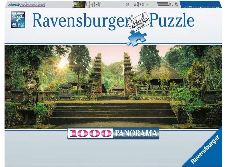 RAVENSBURGER Panoramatické puzzle Chrám džungle Pura Luhur Batukaru, Bali 1000 dílků