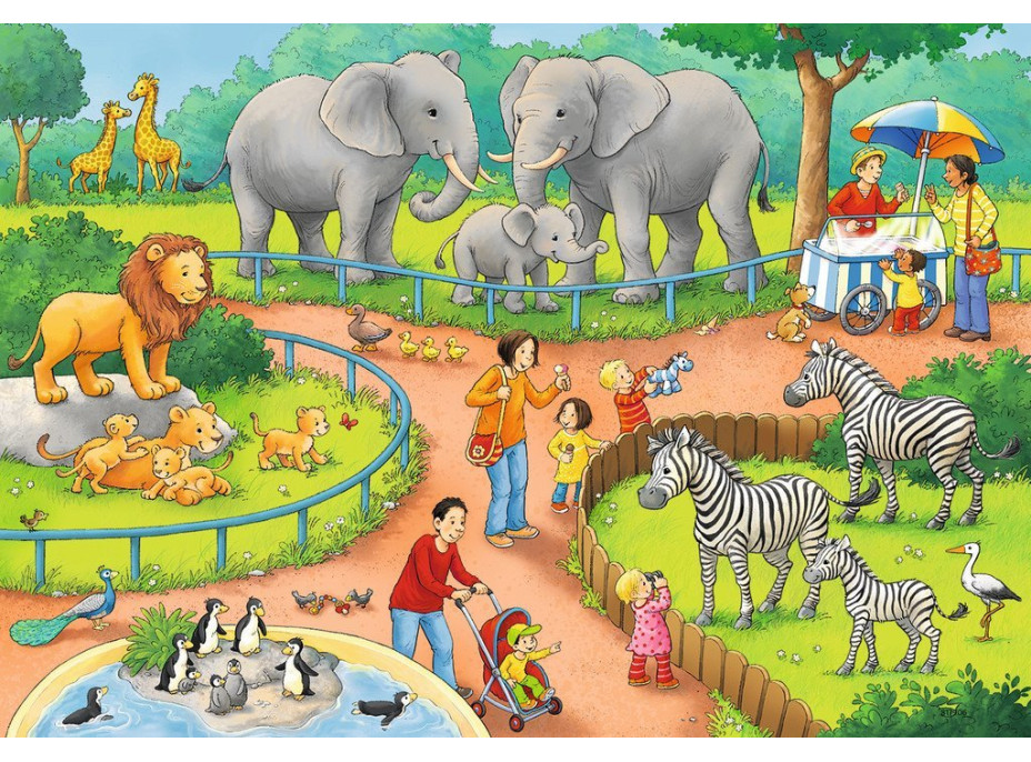 RAVENSBURGER Puzzle Den v zoo 2x24 dílků