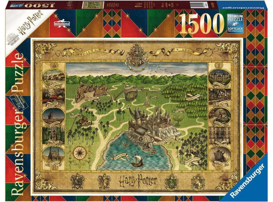 RAVENSBURGER Puzzle Harry Potter: Mapa Bradavic 1500 dílků