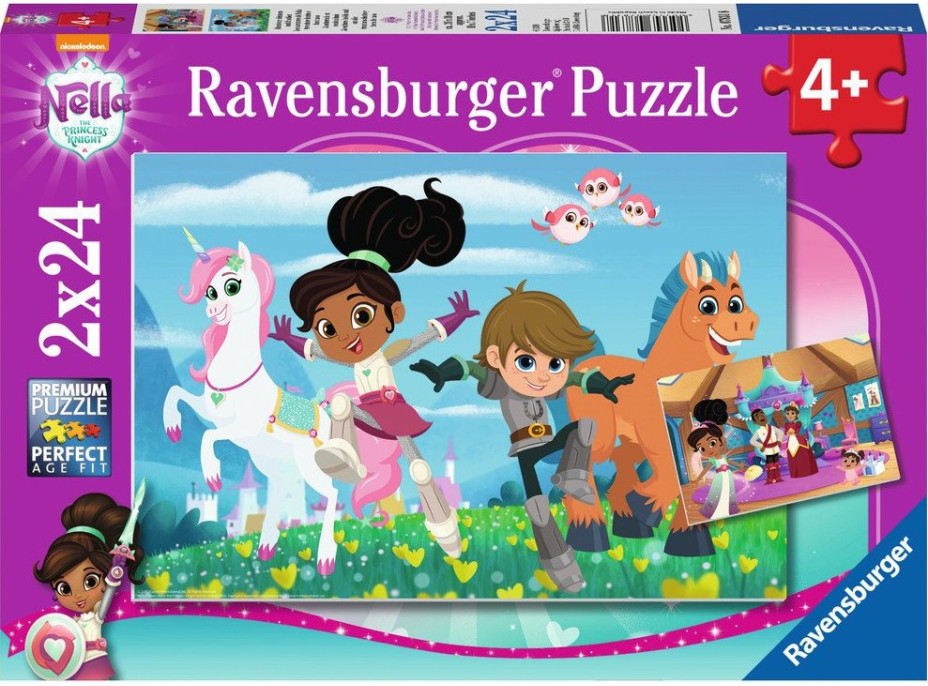 RAVENSBURGER Puzzle Nella princezna rytířů 2x24 dílků